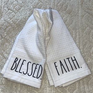 Rae Dunn White Kitchen Hand Towels